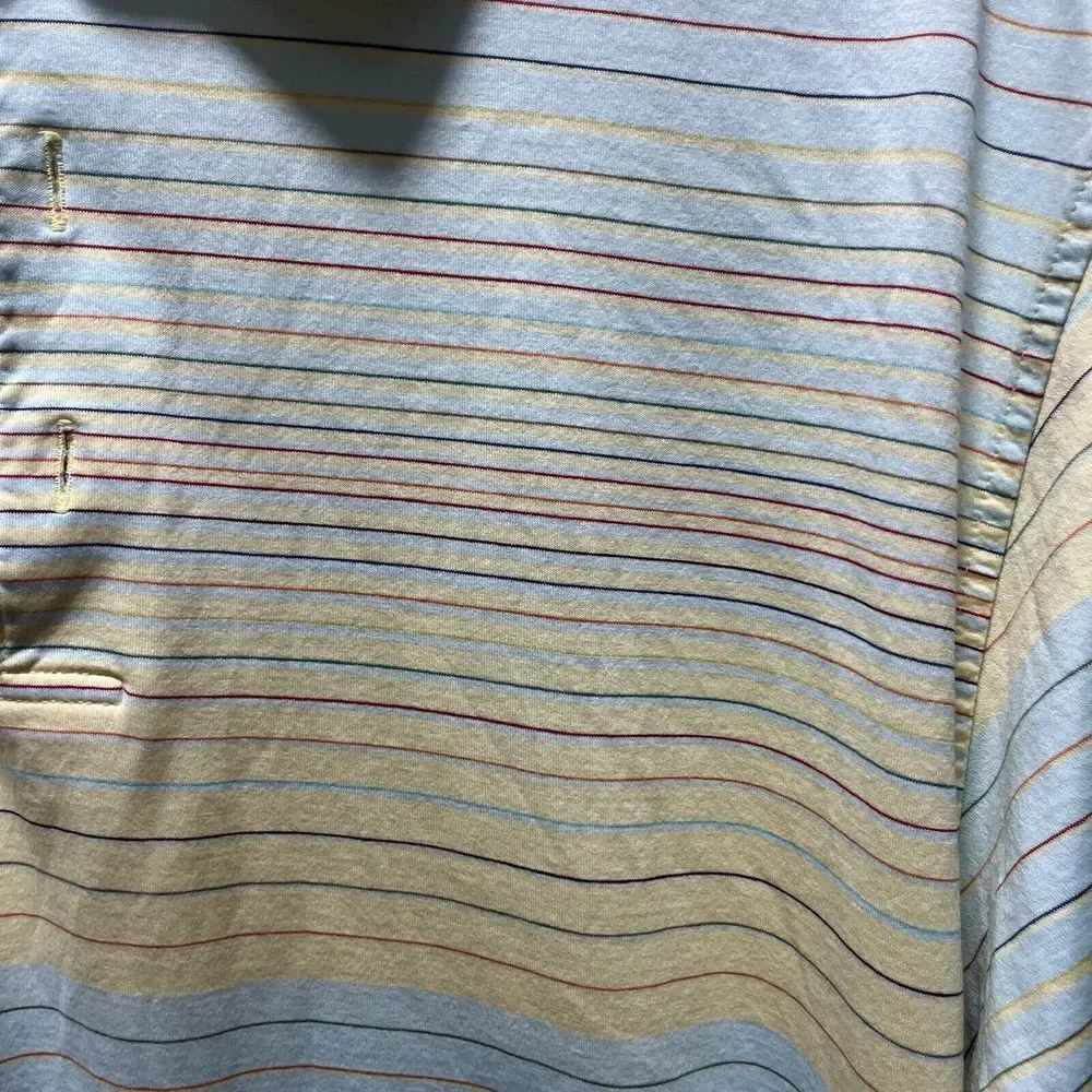 Alan Flusser Golf Polo Shirt Mens Size‎ Medium Double Mercerized 100% Cotton